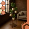 Suport pentru flori si plante cu 4 etaje, interior / exterior, Negru