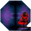 Covor de protectie pentru scaun gaming sau de birou rotund, lavabil, Mov / Albastru