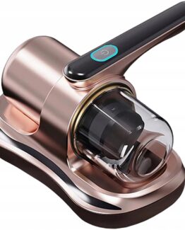 Aspirator antiacarieni pentru persoanele cu alergii, cu raze UV si filtru HEPA KESNUP, reincarcabil la USB, ideal pentru dormitor, lenjerie de pat, perne, canapea, saltea, par animale si praf, pentru curatarea covoarelor, capacitate 0.5L, Rose Gold