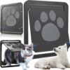 Usa batanta pentru animale de companie KESNUP, dimensiune rama 29 x 24 cm, dimensiune usa mobila 25.5 x 20.5 cm, inchidere magnetica, ideala pentru caini si pisici de talie mica si mijlocie, accesorii instalare incluse, material ABS plastic, Negru