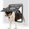 Usa batanta pentru animale de companie KESNUP, dimensiune rama 29 x 24 cm, dimensiune usa mobila 25.5 x 20.5 cm, inchidere magnetica, ideala pentru caini si pisici de talie mica si mijlocie, accesorii instalare incluse, material ABS plastic, Negru