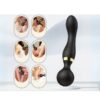 Vibrator stimulator tip dildo KESNUP, 20 moduri de vibratie, 8 trepte de viteza, silicon medical, material impermeabil, viteza reglabila pe ambele capete, stimulare dubla intensa, flexibil, alimentare USB, reincarcabil, dimensiune 21,5 x 5.5 / 4 cm, Negru