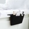 Organizator pentru marginea patului KESNUP, inlocuitor pentru noptiera, material fetru, compartimente multiple, capacitate mare, pentru dormitor, paturi supraetajate si de spital , calatorii, 32 x 20 cm, Negru