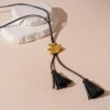 Colier statement KESNUP tip cravata bolo cu pandantiv în formă de porumbel și ciucurasi negri, design lung și modern, accesoriu elegant pentru ținute casual sau de seară, aliaj metalic si piele ecologica, Gold 2 Colier statement KESNUP tip cravata bolo cu pandantiv în formă de porumbel și ciucurasi negri, design lung și modern, accesoriu elegant pentru ținute casual sau de seară, aliaj metalic si piele ecologica, Gold