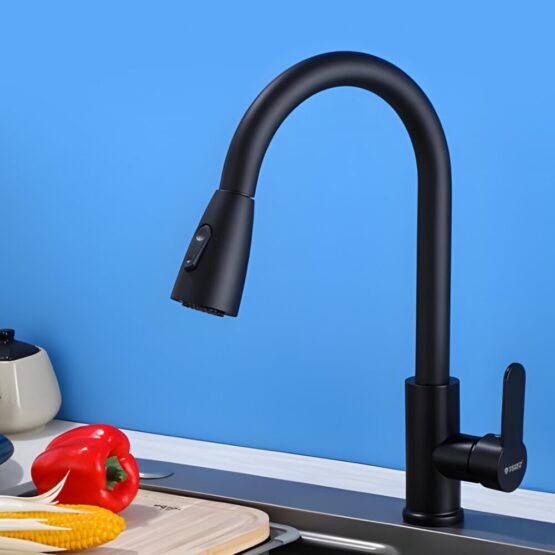 Baterie chiuveta cu dus extractabil si maner lat KESNUP, 2 functii (jet normal / spray), furtun extensibil (aprox. 80 cm), finisaj mat, montare inalta, ideala pentru chiuvete moderne si spatioase, tehnologie eco - economie pana la 50%, aluminiu, Negru 3 Baterie chiuveta cu dus extractabil si maner lat KESNUP, 2 functii (jet normal / spray), furtun extensibil (aprox. 80 cm), finisaj mat, montare inalta, ideala pentru chiuvete moderne si spatioase, tehnologie eco - economie pana la 50%, aluminiu, Negru