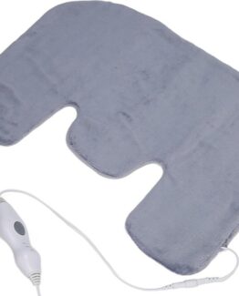 Patura electrica cu Incalzire KESNUP, 3 nivele de temperatura 30/40/50 °C, putere 70W, telecomanda, impotriva durerilor de gat, umeri, spate, articulare, menstruale, protectie supraincalzire, material placut la atingere, dimensiune 58 x 44 x 16 cm, Gri