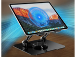 Suport pentru tableta si telefon cu cooler racitor KESNUP, compatibil cu dispozitive cu display intre 4 - 16 inch, portabil, rotativ 360°, trepied cu inaltime si inclinatia reglabila, material otel carbon, dimensiuni 18.5 x 16 - 15.5 cm, Gri 7 Suport pentru tableta si telefon cu cooler racitor KESNUP, compatibil cu dispozitive cu display intre 4 - 16 inch, portabil, rotativ 360°, trepied cu inaltime si inclinatia reglabila, material otel carbon, dimensiuni 18.5 x 16 - 15.5 cm, Gri