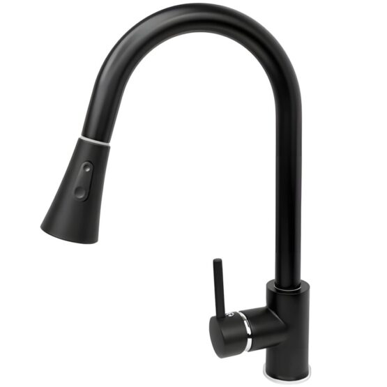 Baterie chiuveta cu dus extractabil si maner subtire KESNUP 2 functii (jet normal / spray), furtun extensibil (aprox. 80 cm), finisaj mat, montare inalta, ideala pentru chiuvete moderne si spatioase, tehnologie eco - economie pana la 50%, aluminiu, Negru 1baterie b7 1 Baterie chiuveta cu dus extractabil si maner subtire KESNUP 2 functii (jet normal / spray), furtun extensibil (aprox. 80 cm), finisaj mat, montare inalta, ideala pentru chiuvete moderne si spatioase, tehnologie eco - economie pana la 50%, aluminiu, Negru