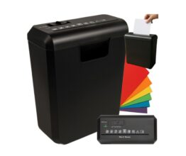 Distrugator de documente cu capacitate de taiere 6 coli tip A4 KESNUP, taiere in banda tip strip-cut, protectie supraincalzire, capacitate cos 10L, dimensiuni 30.5 x 15.5 x 31.5 cm, Negru 1 Distrugator de documente cu capacitate de taiere 6 coli tip A4 KESNUP, taiere in banda tip strip-cut, protectie supraincalzire, capacitate cos 10L, dimensiuni 30.5 x 15.5 x 31.5 cm, Negru