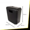 Distrugator de documente cu capacitate de taiere 6 coli tip A4 KESNUP, taiere in banda tip strip-cut, protectie supraincalzire, capacitate cos 10L, dimensiuni 30.5 x 15.5 x 31.5 cm, Negru