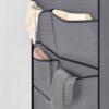 Dulap pliabil din material textil KESNUP, sifonier pentru haine si incaltaminte cu suport metalic, rafturi, tub de otel 16 mm, cu fermoar, usor de asamblat, material netesut ingrosat, rezistent la praf, dimensiuni 165 x 42 x 165 cm, Gri 3 Dulap pliabil din material textil KESNUP, sifonier pentru haine si incaltaminte cu suport metalic, rafturi, tub de otel 16 mm, cu fermoar, usor de asamblat, material netesut ingrosat, rezistent la praf, dimensiuni 165 x 42 x 165 cm, Gri