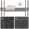 Dulap pliabil din material textil KESNUP, sifonier pentru haine si incaltaminte cu suport metalic, rafturi, tub de otel 16 mm, cu fermoar, usor de asamblat, material netesut ingrosat, rezistent la praf, dimensiuni 165 x 42 x 165 cm, Gri 4 Dulap pliabil din material textil KESNUP, sifonier pentru haine si incaltaminte cu suport metalic, rafturi, tub de otel 16 mm, cu fermoar, usor de asamblat, material netesut ingrosat, rezistent la praf, dimensiuni 165 x 42 x 165 cm, Gri