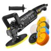 Masina de polisat si lustruit cu accesorii KESNUP, putere 2600 W, 7 trepte de viteza, reglabila 800‑3200 RPM, disc 180 mm, 4 bureti pentru lustruire, perii de carbon, sistem Low Vibration, detailing si lustruire profesionala, lungime cablu 1.5 m, Negru 1 Masina de polisat si lustruit cu accesorii KESNUP, putere 2600 W, 7 trepte de viteza, reglabila 800‑3200 RPM, disc 180 mm, 4 bureti pentru lustruire, perii de carbon, sistem Low Vibration, detailing si lustruire profesionala, lungime cablu 1.5 m, Negru