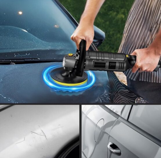 Masina de polisat si lustruit cu accesorii KESNUP, putere 2600 W, 7 trepte de viteza, reglabila 800‑3200 RPM, disc 180 mm, 4 bureti pentru lustruire, perii de carbon, sistem Low Vibration, detailing si lustruire profesionala, lungime cablu 1.5 m, Negru 2 Masina de polisat si lustruit cu accesorii KESNUP, putere 2600 W, 7 trepte de viteza, reglabila 800‑3200 RPM, disc 180 mm, 4 bureti pentru lustruire, perii de carbon, sistem Low Vibration, detailing si lustruire profesionala, lungime cablu 1.5 m, Negru