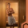 Prosop de sauna tip kilt pentru barbati KESNUP, ideal pentru sauna, piscina, baie, masaj, haman, dimensiuni: talie 33 - 55 cm, lungime 52 cm, prindere reglabila capse, material microfibra premium, uscare rapida, cu buzunar, Gri 5 Prosop de sauna tip kilt pentru barbati KESNUP, ideal pentru sauna, piscina, baie, masaj, haman, dimensiuni: talie 33 - 55 cm, lungime 52 cm, prindere reglabila capse, material microfibra premium, uscare rapida, cu buzunar, Gri
