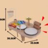 Set muzical educational Montessori tip masuta KESNUP, varsta 3+ ani, include xilofon, tobe, cinele si clopotei, pentru dezvoltarea senzoriala si motorie, materiale naturale sigure, design estetic, culori calde, dimensiuni 24.5 x 38.5 x 23.5 cm, Multicolor
