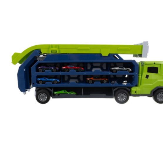 Set de joaca camion trailer cu pista de masinute KESNUP, 6 masinute metalice, include stickere colorate, materiale sigure, dimensiune pista 90.5 x 57 x 10 cm, Albastru / Verde 9 Set de joaca camion trailer cu pista de masinute KESNUP, 6 masinute metalice, include stickere colorate, materiale sigure, dimensiune pista 90.5 x 57 x 10 cm, Albastru / Verde
