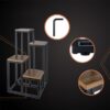 Suport pentru flori si plante cu 4 etaje KESNUP, rezistent si stabil, stand de ghivece plante de interior / exterior, calitate superioara, dimensiuni 71 - 55 - 38.5 - 23 (inaltime) x 34.5 - 34.5 (baza) cm, greutate maxima 50 kg, Negru