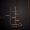 Suport metalic pentru flori si plante cu 6 etaje KESNUP, rezistent si stabil, stand de ghivece plante de interior / exterior, calitate superioara, dimensiuni 106 (inaltime) x 41 (lungime) x 22 (latime) cm, greutate maxima 20 kg, Negru