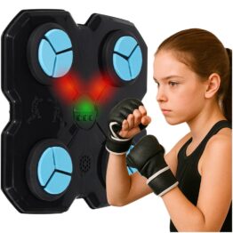 Set tinta lovituri de box si pereche de manusi KESNUP, 15 nivele de viteza, pentru copii si adulti, box, MMA, fitness, include difuzor muzical, conexiune Bluetooth, reincarcabil USB, accesorii montaj, dimensiuni 40 x 40 cm, Albastru Inchis / Negru Set tinta lovituri de box si pereche de manusi KESNUP, 15 nivele de viteza, pentru copii si adulti, box, MMA, fitness, include difuzor muzical, conexiune Bluetooth, reincarcabil USB, accesorii montaj, dimensiuni 40 x 40 cm, Albastru Inchis / Negru