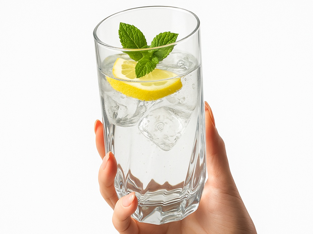 Set 6 pahare sticla pentru bauturi racoritoare KESNUP, volum 340 ml, inaltime 14 cm, diametru 7.5 cm, pentru apa, sucuri, limona, cocktal-uri, material rezistent la zgarieturi, Transparent