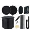 Cada de gheata portabila pentru baie KESNUP, piscina regenerare pentru crioterapie, utilizare interior si exterior, capacitate 320L, material impermeabil, izolatie 5 straturi termice, protectie radiatie solara UV, usor de transportat, Negru 3 Cada de gheata portabila pentru baie KESNUP, piscina regenerare pentru crioterapie, utilizare interior si exterior, capacitate 320L, material impermeabil, izolatie 5 straturi termice, protectie radiatie solara UV, usor de transportat, Negru