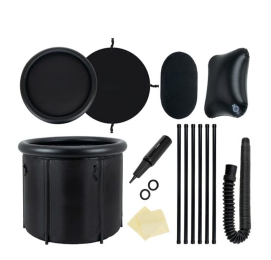 Cada de gheata portabila pentru baie KESNUP, piscina regenerare pentru crioterapie, utilizare interior si exterior, capacitate 320L, material impermeabil, izolatie 5 straturi termice, protectie radiatie solara UV, usor de transportat, Negru 3 Cada de gheata portabila pentru baie KESNUP, piscina regenerare pentru crioterapie, utilizare interior si exterior, capacitate 320L, material impermeabil, izolatie 5 straturi termice, protectie radiatie solara UV, usor de transportat, Negru