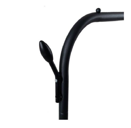 Cuier dublu pentru haine mobil cu 2 bare si roti 360° grade KESNUP, cu carlige laterale, roti pivotante cu mecanism de blocare, incarcare maxima 20 kg, dimensiuni 150 x 110 x 57 cm, cadru meralic, usor de asamblat, Negru 4 Cuier dublu pentru haine mobil cu 2 bare si roti 360° grade KESNUP, cu carlige laterale, roti pivotante cu mecanism de blocare, incarcare maxima 20 kg, dimensiuni 150 x 110 x 57 cm, cadru meralic, usor de asamblat, Negru