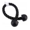 Sfoara tip frangie pentru antrenament triceps KESNUP, maner metalic pivotant, material nylon si cauciuc, lungime sfoara 60 cm, sarcina maxima 200 kg, Negru 2 Sfoara tip frangie pentru antrenament triceps KESNUP, maner metalic pivotant, material nylon si cauciuc, lungime sfoara 60 cm, sarcina maxima 200 kg, Negru