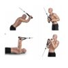 Sfoara tip frangie pentru antrenament triceps KESNUP, maner metalic pivotant, material nylon si cauciuc, lungime sfoara 60 cm, sarcina maxima 200 kg, Negru 3 Sfoara tip frangie pentru antrenament triceps KESNUP, maner metalic pivotant, material nylon si cauciuc, lungime sfoara 60 cm, sarcina maxima 200 kg, Negru
