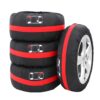 Set 4 huse pentru anvelope de depozitare si transport KESNUP, dimensiuni roti 18-23'' inch, material impermeabil si rezistent, cu manere, protectie impotriva radiatiei solare UV, umezeala, praf, Rosu / Negru 1 Set 4 huse pentru anvelope de depozitare si transport KESNUP, dimensiuni roti 18-23'' inch, material impermeabil si rezistent, cu manere, protectie impotriva radiatiei solare UV, umezeala, praf, Rosu / Negru