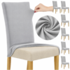 Set 6 huse protectie scaun KESNUP, marime universala, pentru scaune de bucatarie, birou, casa, restaurant, evenimente, material polyester si spandex catifelat, lavabile, banda elastica pentru fixare si antialunecare, 65 x 40 x 35 cm, Gri Deschis 1 Set 6 huse protectie scaun KESNUP, marime universala, pentru scaune de bucatarie, birou, casa, restaurant, evenimente, material polyester si spandex catifelat, lavabile, banda elastica pentru fixare si antialunecare, 65 x 40 x 35 cm, Gri Deschis
