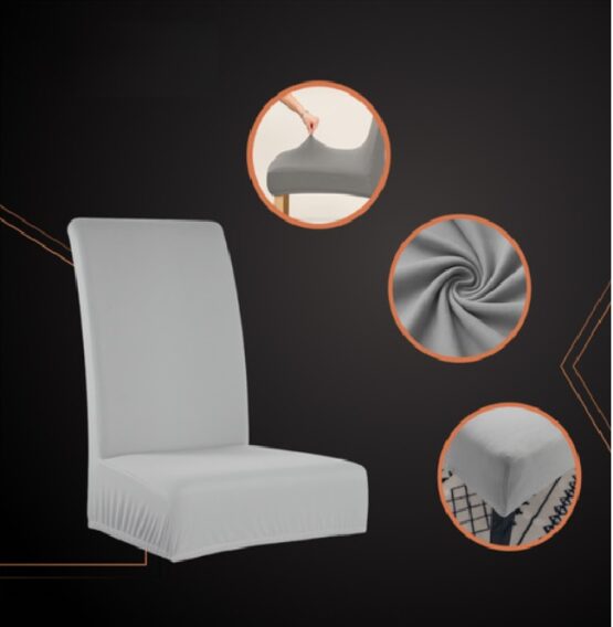 Set 6 huse protectie scaun KESNUP, marime universala, pentru scaune de bucatarie, birou, casa, restaurant, evenimente, material polyester si spandex catifelat, lavabile, banda elastica pentru fixare si antialunecare, 65 x 40 x 35 cm, Gri Deschis 3 Set 6 huse protectie scaun KESNUP, marime universala, pentru scaune de bucatarie, birou, casa, restaurant, evenimente, material polyester si spandex catifelat, lavabile, banda elastica pentru fixare si antialunecare, 65 x 40 x 35 cm, Gri Deschis
