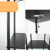 Lampadar dreptunghiular de podea cu rafturi depozitare KESNUP, ideal pentru living, dormitor si birou, lampa moderna cu 3 moduri reglare intensitate lumina: calda, rece si neutra, dimensiuni: 160 cm (inaltime), 26 x 26 cm (baza), alimentare 220 V, Negru 4 Lampadar dreptunghiular de podea cu rafturi depozitare KESNUP, ideal pentru living, dormitor si birou, lampa moderna cu 3 moduri reglare intensitate lumina: calda, rece si neutra, dimensiuni: 160 cm (inaltime), 26 x 26 cm (baza), alimentare 220 V, Negru