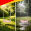 Leagan pentru copii KESNUP, ideal pentru casa, gradina, balcon si terasa, franghie ajustabila 105 - 175 cm, inele prindere, constructie sigura, usor de asamblat, rezistent la ploaie, radiatii UV, material polipropilena, dimensiuni 43 x 16.5 cm, Roz 7 Leagan pentru copii KESNUP, ideal pentru casa, gradina, balcon si terasa, franghie ajustabila 105 - 175 cm, inele prindere, constructie sigura, usor de asamblat, rezistent la ploaie, radiatii UV, material polipropilena, dimensiuni 43 x 16.5 cm, Roz