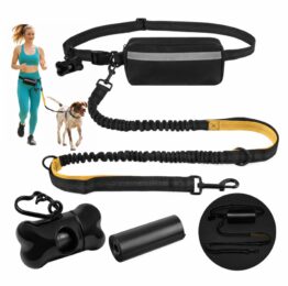Centura de talie pentru alergare, plimbari si antrenament cu lesa ajustabila pana la 2 m integrata KESNUP, pentru caini de pana la 50 kg, cutie 15 saci excremente, sistem hands-free, reglabila cu elemente reflectorizante, borseta detasabila, Negru 1 Centura de talie pentru alergare, plimbari si antrenament cu lesa ajustabila pana la 2 m integrata KESNUP, pentru caini de pana la 50 kg, cutie 15 saci excremente, sistem hands-free, reglabila cu elemente reflectorizante, borseta detasabila, Negru