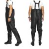 Salopeta cu pieptar si cizme de pescuit cu bretele ajustabile KESNUP, marime 43, cu talpa antiderapanta, material PVC impermeabil, lungime 130 cm, latime 60 cm, greutate 2 kg, include kit de reparare, Negru 2 Salopeta cu pieptar si cizme de pescuit cu bretele ajustabile KESNUP, marime 43, cu talpa antiderapanta, material PVC impermeabil, lungime 130 cm, latime 60 cm, greutate 2 kg, include kit de reparare, Negru
