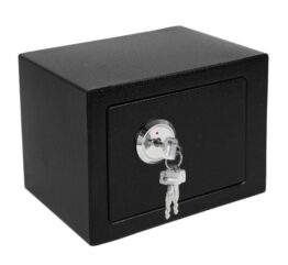Seif metalic cu cheie de siguranta KESNUP, include set 3 chei, protectie impotriva furtului, accesului neautorizat, dimensiune 23 x 17 x17 cm, grosime usa 3.5 cm si perete 2 mm, material otel inoxidabil, include elemente fixare perete si dulap, Negru 1 Seif metalic cu cheie de siguranta KESNUP, include set 3 chei, protectie impotriva furtului, accesului neautorizat, dimensiune 23 x 17 x17 cm, grosime usa 3.5 cm si perete 2 mm, material otel inoxidabil, include elemente fixare perete si dulap, Negru