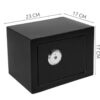 Seif metalic cu cheie de siguranta KESNUP, include set 3 chei, protectie impotriva furtului, accesului neautorizat, dimensiune 23 x 17 x17 cm, grosime usa 3.5 cm si perete 2 mm, material otel inoxidabil, include elemente fixare perete si dulap, Negru