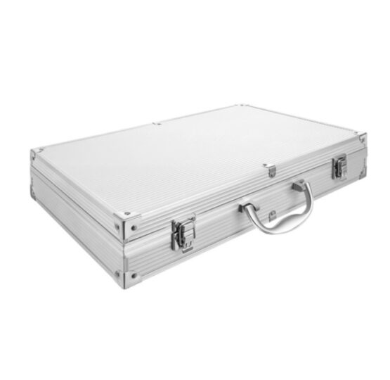 Set 26 ustensile pentru gratar KESNUP, accesorii pentru grill din otel inoxidabil premium, include perii, clesti, cutite, spatula, frigarui, suporti porumb, furculite, solnite, geanta transport din aluminiu captusita, dimensiuni 43 x 27 x 8 cm, Argintiu 4 Set 26 ustensile pentru gratar KESNUP, accesorii pentru grill din otel inoxidabil premium, include perii, clesti, cutite, spatula, frigarui, suporti porumb, furculite, solnite, geanta transport din aluminiu captusita, dimensiuni 43 x 27 x 8 cm, Argintiu
