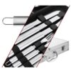 Set 26 ustensile pentru gratar KESNUP, accesorii pentru grill din otel inoxidabil premium, include perii, clesti, cutite, spatula, frigarui, suporti porumb, furculite, solnite, geanta transport din aluminiu captusita, dimensiuni 43 x 27 x 8 cm, Argintiu 5 Set 26 ustensile pentru gratar KESNUP, accesorii pentru grill din otel inoxidabil premium, include perii, clesti, cutite, spatula, frigarui, suporti porumb, furculite, solnite, geanta transport din aluminiu captusita, dimensiuni 43 x 27 x 8 cm, Argintiu
