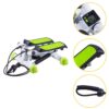Stepper aerobic reglabil cu 2 corzi elastice si display LCD afisaj electronic KESNUP, sistem complex de antrenare a bratelor, picioarelor, feselor, telescoape hidraulice, pedale antiderapante, 5 functii ajustare program, greutate max. 120 kg, Alb / Verde
