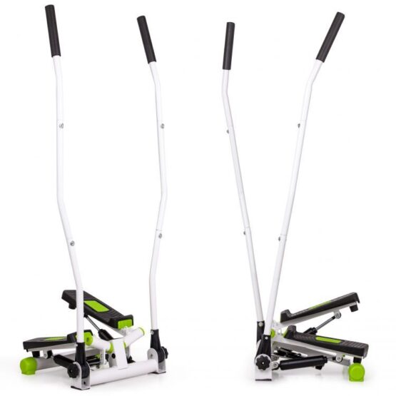 Stepper aerobic cu manere, 2 corzi elastice si display LCD afisaj electronic KESNUP, sistem complex de antrenare a bratelor, picioarelor, feselor, telescoape hidraulice, pedale antiderapante, 5 functii ajustare program, greutate max. 120 kg, Alb / Verde 5 Stepper aerobic cu manere, 2 corzi elastice si display LCD afisaj electronic KESNUP, sistem complex de antrenare a bratelor, picioarelor, feselor, telescoape hidraulice, pedale antiderapante, 5 functii ajustare program, greutate max. 120 kg, Alb / Verde