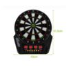 Tinta darts electronica cu sageti si 4 afisaje LED KESNUP, pentru 1-16 jucatori, 6 sageti cu tije aluminiu, 24 varfuri rezerva, control volum pe 8 niveluri, 27 moduri de joc (243 combinatii), dimensiune 51.5 x 43 cm, alimentare curent sau baterii, Negru