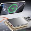 "Baterie externa portabila wireless si USB-C fast charging KESNUP, acumulator extern 10000 mAH, incarcare multipla simultana cu si fara cablu, porturi: 1 x USB-C, 1 x Lightning, 1 x USB-A, indicator LED incarcare, dimensiuni 11 x 7 x 2 cm, Auriu deschis" 3 "Baterie externa portabila wireless si USB-C fast charging KESNUP, acumulator extern 10000 mAH, incarcare multipla simultana cu si fara cablu, porturi: 1 x USB-C, 1 x Lightning, 1 x USB-A, indicator LED incarcare, dimensiuni 11 x 7 x 2 cm, Auriu deschis"