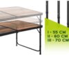 Set masa pliabila cu 4 scaune cu maner transport tip geanta KESNUP, ideal pentru camping, pescuit, gradina, iarba verde, inaltime ajustabila, picioare antiderapante, mecanism anti-pliere, dimensiuni masa 120 x 55-60-70 x 60, scaun 36 x 33.5, Maro / Negru 3 Set masa pliabila cu 4 scaune cu maner transport tip geanta KESNUP, ideal pentru camping, pescuit, gradina, iarba verde, inaltime ajustabila, picioare antiderapante, mecanism anti-pliere, dimensiuni masa 120 x 55-60-70 x 60, scaun 36 x 33.5, Maro / Negru
