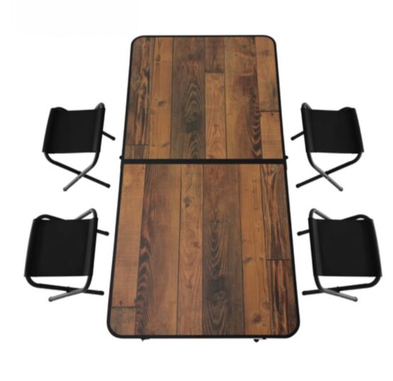 Set masa pliabila cu 4 scaune cu maner transport tip geanta KESNUP, ideal pentru camping, pescuit, gradina, iarba verde, inaltime ajustabila, picioare antiderapante, mecanism anti-pliere, dimensiuni masa 120 x 55-60-70 x 60, scaun 36 x 33.5, Maro / Negru 4 Set masa pliabila cu 4 scaune cu maner transport tip geanta KESNUP, ideal pentru camping, pescuit, gradina, iarba verde, inaltime ajustabila, picioare antiderapante, mecanism anti-pliere, dimensiuni masa 120 x 55-60-70 x 60, scaun 36 x 33.5, Maro / Negru