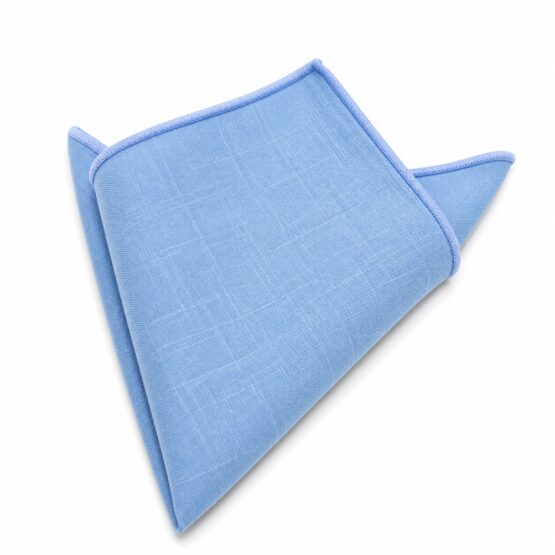 Batista de buzunar pentru sacou de costum barbatesc, model culoare uni, Bleu