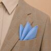 Batista de buzunar pentru sacou de costum barbatesc, model culoare uni, Bleu