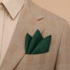 Batista de buzunar pentru sacou de costum barbatesc, model culoare uni, Verde Inchis 3 Batista de buzunar pentru sacou de costum barbatesc, model culoare uni, Verde Inchis